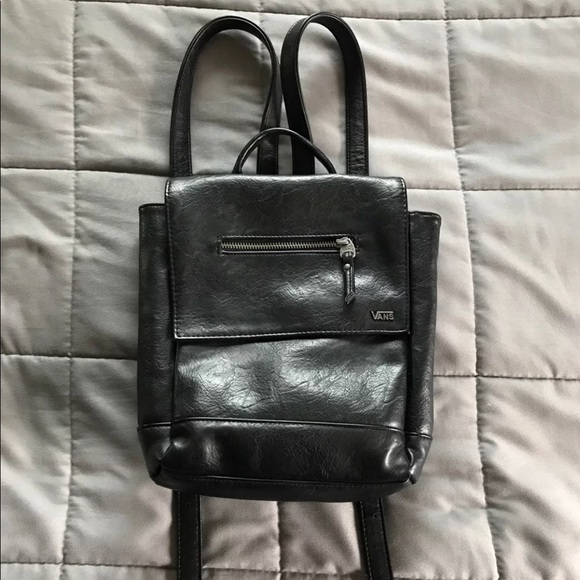 vans faux leather backpack